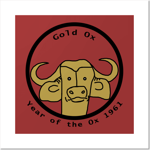 Year of the Gold Ox 1961 Wall Art by ellenhenryart